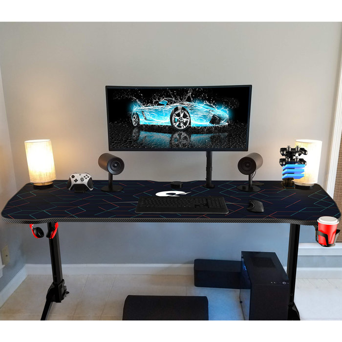 Inbox Zero Height Adjustable Gaming Desk & Reviews Wayfair